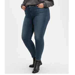 Levi's Premium 311 formende Skinny Jeans Maui Views Splash dunkel waschen Größe 24W