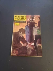 CLASSIC ILLUSTRATED-A STUDY IN SCARLET  #  110-HRN 165- SHERLOCK HOLMES-VG RANGE - Picture 1 of 11