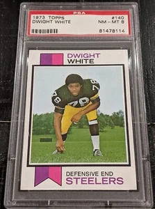 1973 Topps Dwight White ROOKIE CENTERED PSA 8 NM-MT Steelers #140 Original RC - Foto 1 di 3
