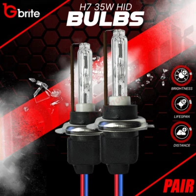 2X H7 H7R Xenon HID Bulbs Lamps Replacement 35w 55w Metal Base High Quality - Image 1 of 4