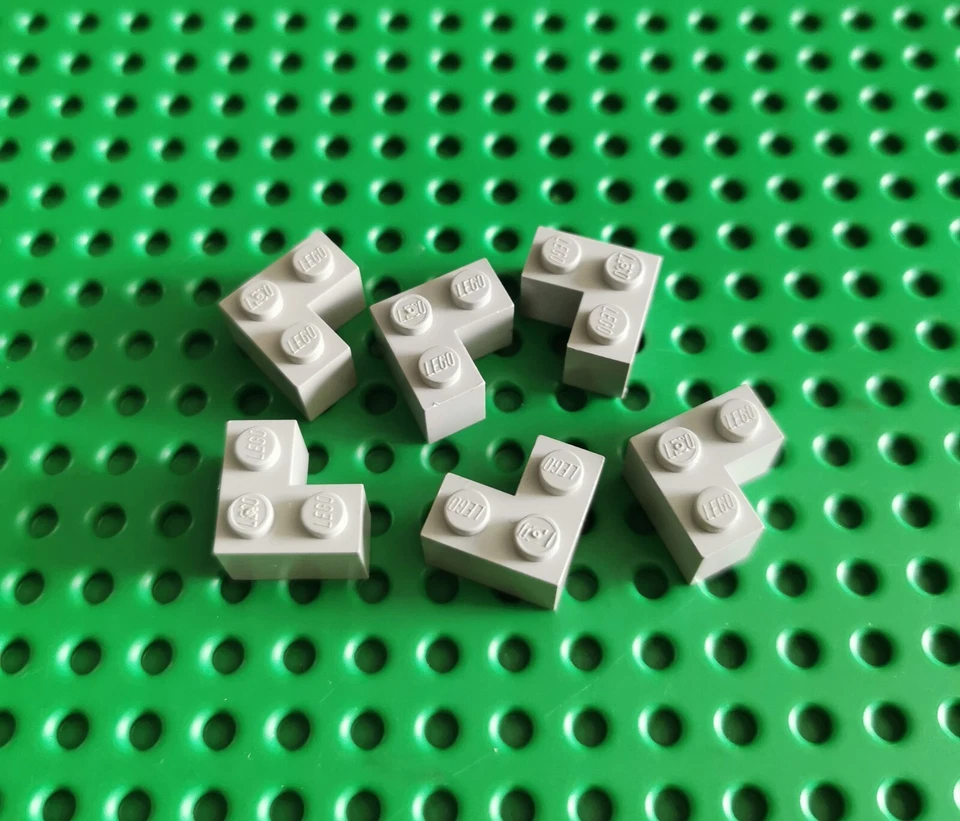 LEGO Ecke Eckstein Winkel Baustein Basic Basis alt hellgrau 6 Stk Brick 2357 R1 - Bild 1 von 1