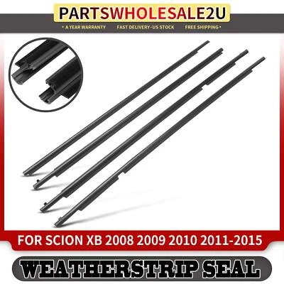 4Pcs Door Belt Molding Weatherstrip for Scion xB 2008 2009 2010-2015 75710-12820 - Изображение 1 из 4