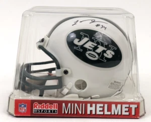 New York Jets NFL Riddell Mini Football Helmet Replica SIGNED Lamont Jordan - Picture 1 of 6