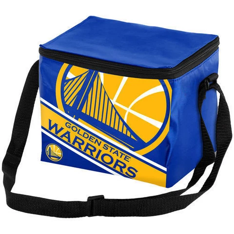 Golden State Warriors NBA Big Logo Stripe 12 pack Cooler Lunch Box Insulated Cover