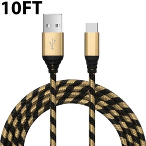 10ft Samsung USB C Cable Type C Fast Charger For Galaxy S8 S9 S10 Plus Note 8 9 - Picture 1 of 5