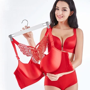 Sexy Bra Front Closure Bra Gather Lingerie 36-50 C/D/E Cup Fashion Push Up Bra - Picture 1 of 34