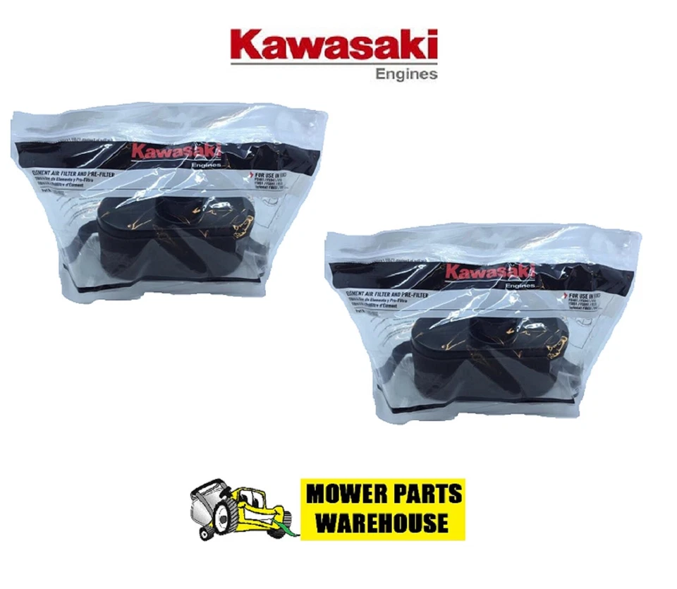 2 NEW GENUINE OEM KAWASAKI AIR & PRE FILTERS 11029-0031 11013-0752 11013-7046