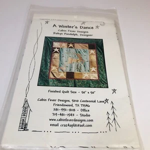 A WINTER'S DANCE QUILT PATTERN 50 X 50 Winter Reindeer Cabin Fever Designs NEW - Picture 1 of 6