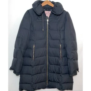 Juicy Couture Daunenmantel - Größe L - längere Länge mit Zwei-Wege-Reißverschluss & Goldakzenten - Bild 1 von 13