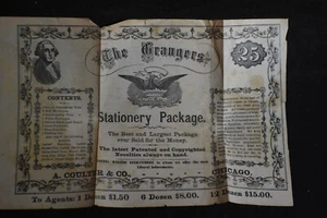 Ca 1850-70? The Grangers Stationery Package & Price List, A Coulter Co., Chicago - Picture 1 of 5