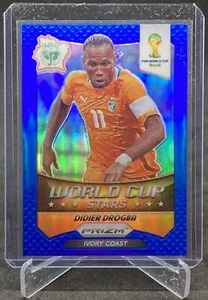 DIDIER DROGBA 2014 Panini Prizm Blue Soccer Card IVORY COAST #11 007/199 PSA - Picture 1 of 2