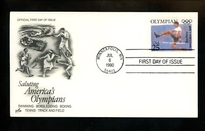 US FDC #2496-2500 Artcraft 1990 Minneapolis MN Olympic Sports Game SET OF 5 HC - Image 1 of 4