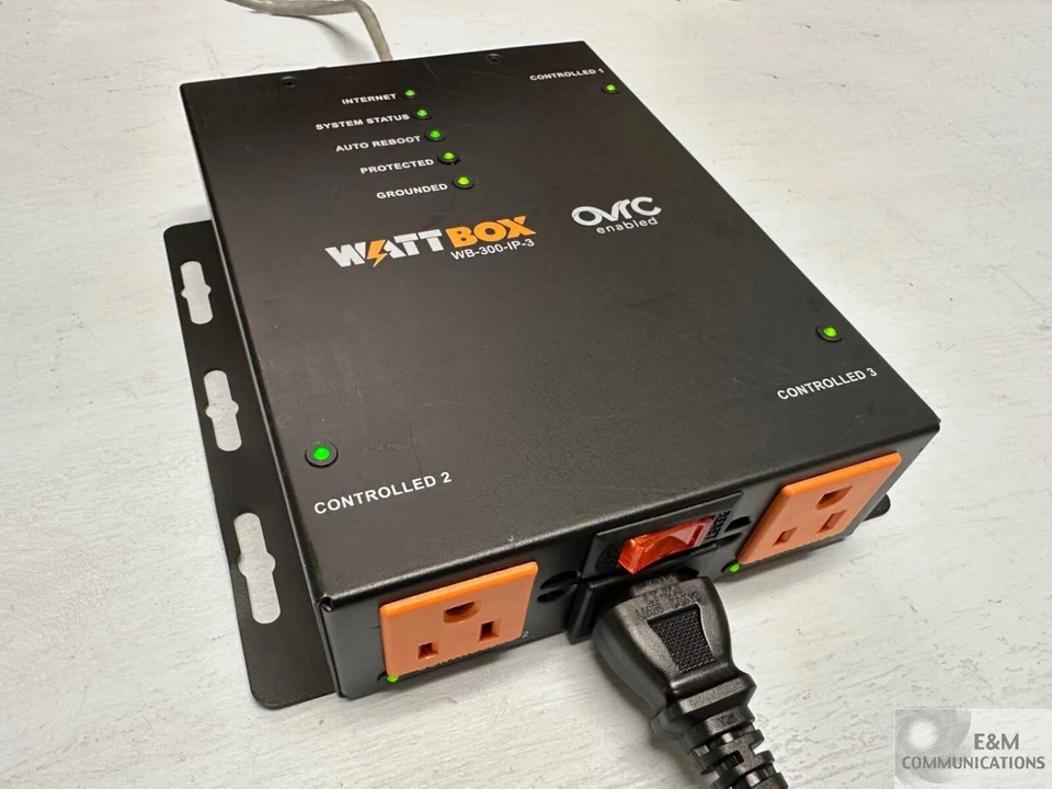 WB-300-IP-3 WATTBOX 3-OUTLET POWER SURGE AUTO REBOOT OVRC DEREG / FACTORY RESET! - Image 1 of 4