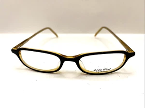 Lido West Eyeglasses Striper BLK Yellow Designer Demo Lens Black 47-19-140 - Picture 1 of 6