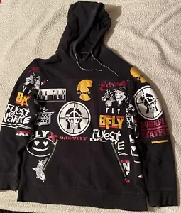 Born Fly Hoodie Sweatshirt Herren Gr. 3XL schwarz Fly By Nature Streetwear Hip Hop - Bild 1 von 13