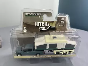 2015 Ford F-150 and Pop-Up Camper Trailer Hitch & Tow Series 8 1/64 Diecast - Picture 1 of 11