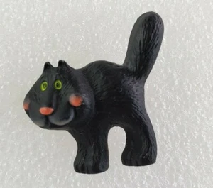 Vintage Punze schwarze Katze Halloween Anstecknadel Brosche 1987 - Bild 1 von 6