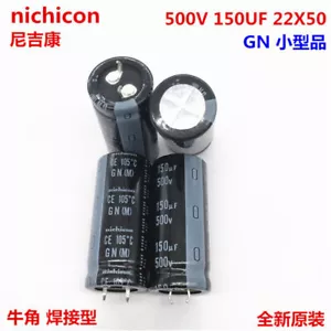 Condensador PSU Snap-in 2 unids/10 unids 150uf 500v Nichicon GN/GX 22x50mm 500V150uF - Imagen 1 de 3