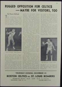 Programa de Juego Vintage 1946 Boston Celtics vs. Philadelphia Warriors 176882 - Imagen 1 de 5