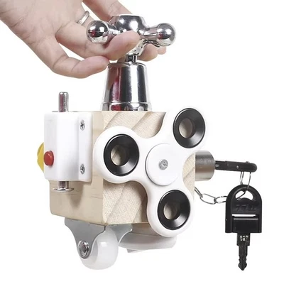 Montessori beschäftigte Aktivität Kind Würfel Holz Beschäftigtes Brettspielzeug - Bild 1 von 4