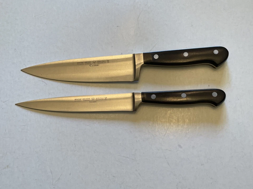 Wusthof Classic 4582 16cm Chefs 4142 16 cm Carving Knife Ebony Wood Handles - Image 1 of 4