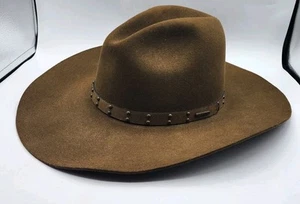 Stetson 4XXXX Buffalo Brown Cowboy Hat Sz 7 1/78 [23 Mink) - Picture 1 of 8