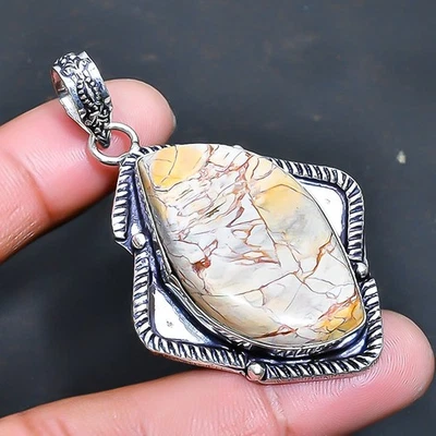 Colgante Joyería Hecho a Mano Piedras Preciosas Mookaite Brechas 2.27" f968 Foto 1 de 3