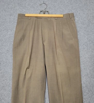 John Blair Pants Mens 36x25 Dress Pleat Front Cuffed Wool Blend Classic - Image 1 of 4