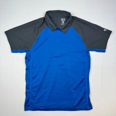 Camisa Polo Mountain Hardwear Para Hombres L Cuarto Cremallera Manga Corta Aire Libre Senderismo Foto 1 de 4
