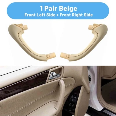 Juego de manijas de tirador de puerta interior izquierda + derecha beige para Mercedes-Benz W203 Clase C Foto 1 de 4