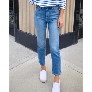 AYR The Yes Yes Yes High Rise Straight Ankle Jeans Blau Denim Größe 27 Damen - Bild 1 von 9