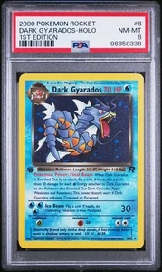 2000 Pokemon Rocket 8 Dark Gyarados Holo 1st Edition PSA 8 Nm Mt - Picture 1 of 2