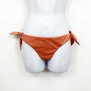ZIMMERMANN Women's Bikini Bottoms Size 3 US 8-10 Orange Side Tie Low-Rise NWT - Picture 1 of 13