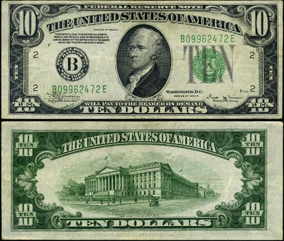 FR. 2007 B $10 1934-B Federal Reserve Note New York B-E Block XF - Image 1 of 3