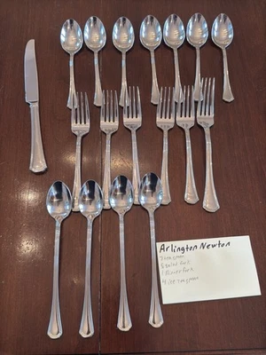 REED & BARTON Arlington Newton Stainless 18/10 Flatware 18 Piece Replacement Lot - Image 1 of 4