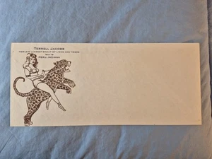 Terrell Jacobs Wild Animal Circus Largest Group Lions Tigers Cachet Envelope #2 - Picture 1 of 3