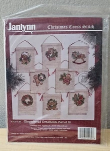 Janlynn (8) Gingerbread Ornaments Christmas Cross Stitch Kit #125-139 NOS - Picture 1 of 1