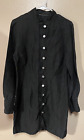 Damen schwarz Langarm Knopfschleife Langenlook Steampunk Boho Kleid Jacke