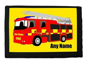 PERSONALISIERTE GELDBÖRSE FEUERWEHR DRUCK JUNGEN RIPP GEBURTSTAG WEIHNACHTSGESCHENK - Bild 1 von 3