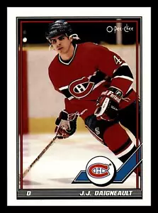 1991-92 O-Pee-Chee J.J. Daigneault #456 Montreal Canadiens Mint - Picture 1 of 2
