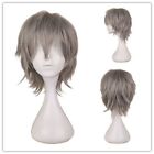 White Male Wig Short Cosplay Hair Synthetic Hair With Bangs Halloween Wigs