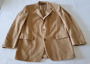 Brooks Brothers Blazer Herren 44 Lg Kamelhaar 3 Knöpfe beige Taschen hergestellt in den USA * - Bild 1 von 9