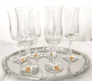 24% Lead Schott Zwiesel Queen Set of 6 Flut Glasses New Lead Crystal Glasses - Picture 1 of 8