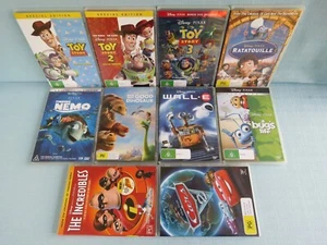 10 x DISNEY PIXAR DVDS FINDING NEMO TOY STORY 1 2 3 GOOD DINOSAUR BUG'S LIFE CAR - Picture 1 of 7