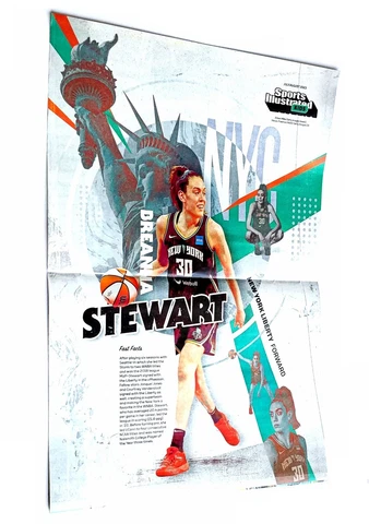 BREANNA STEWART rare poster NEW YORK LIBERTY basketball 2023 photo SI Kids Cover