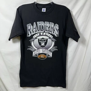 Vtg NFL Los Angeles Raiders AFC West Football Medium Graphic T-Shirt Logo 7 1992 - Picture 1 of 8