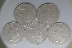 2000 - Australia - 50 Cent Coins * 5 - Royal Visit - Open Mouth Variety - aVF - Picture 1 of 2