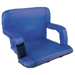 Wide Stadium Seat Chair - Bleacher Cushion with Padded Back Support, Armrests... - Picture 1 of 7
