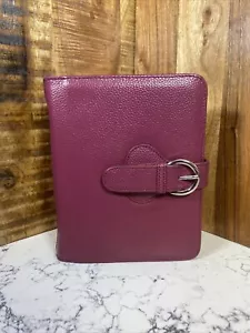 Carpeta de 6 anillos en ciruela Franklin Covey 7,5""x6"" CO AVA, nueva con etiquetas. - Imagen 1 de 9