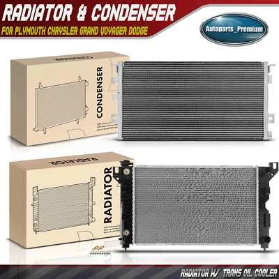 Радиатор и конденсатор для Dodge Caravan Chrysler Grand Voyager Plymouth Voyager - Изображение 1 из 4